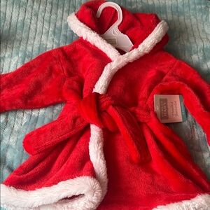 Boy + Girl Red Pajama Robe with White Trim